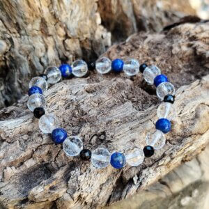 Náramok Krištáľ, Lapis lazuli a Turmalín